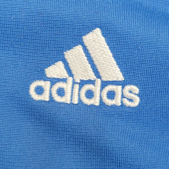 ADIDAS Track Jacket Small 19x27 Blue White Trim Trefoil - Picture 14 of 15